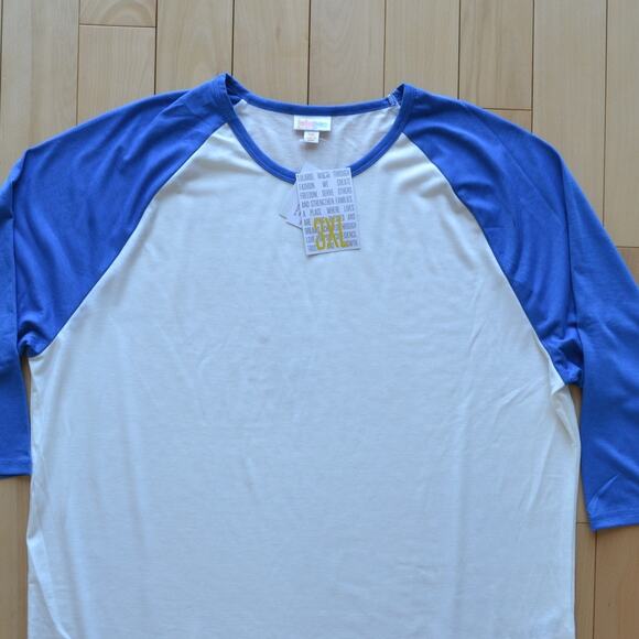 NWT LuLaRoe Randy Quarter Sleeve Jersey Shirt Top Size 3XL - Picture 2 of 4